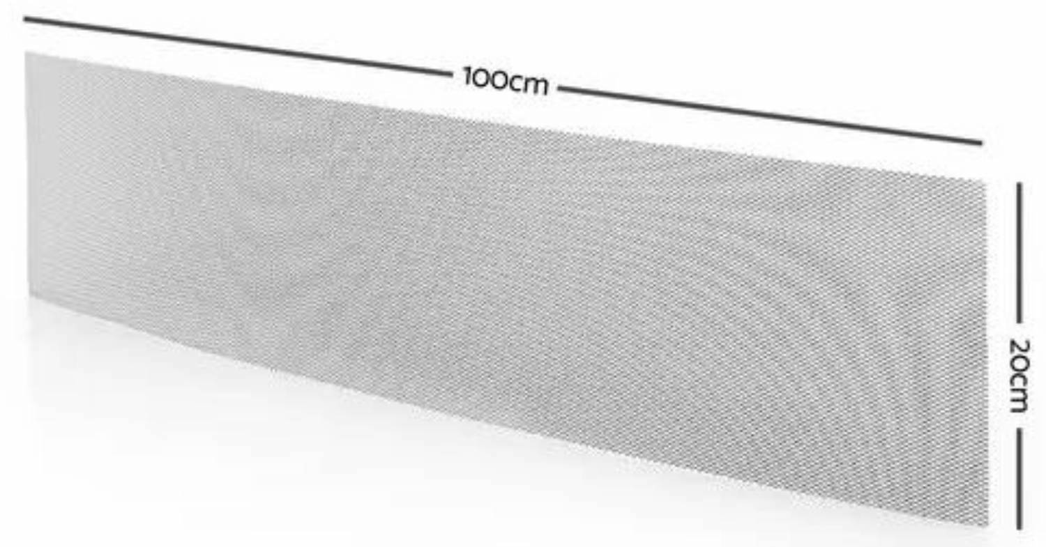 Micro hole aluminium gutter guard mesh laid over a domestic gutter
