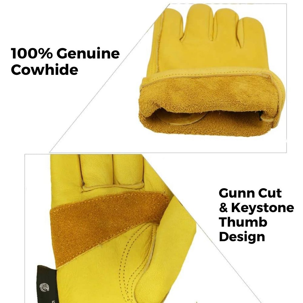 Leather Workwear Gloves L: image 3